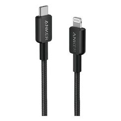 Кабель Anker 322 USB-C to Lightning 1.8 м Nylon (A81B6H11) Black