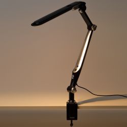 Настольный светильник ЭРА NLED-496-12W-BK светодиодный на струбцине черный