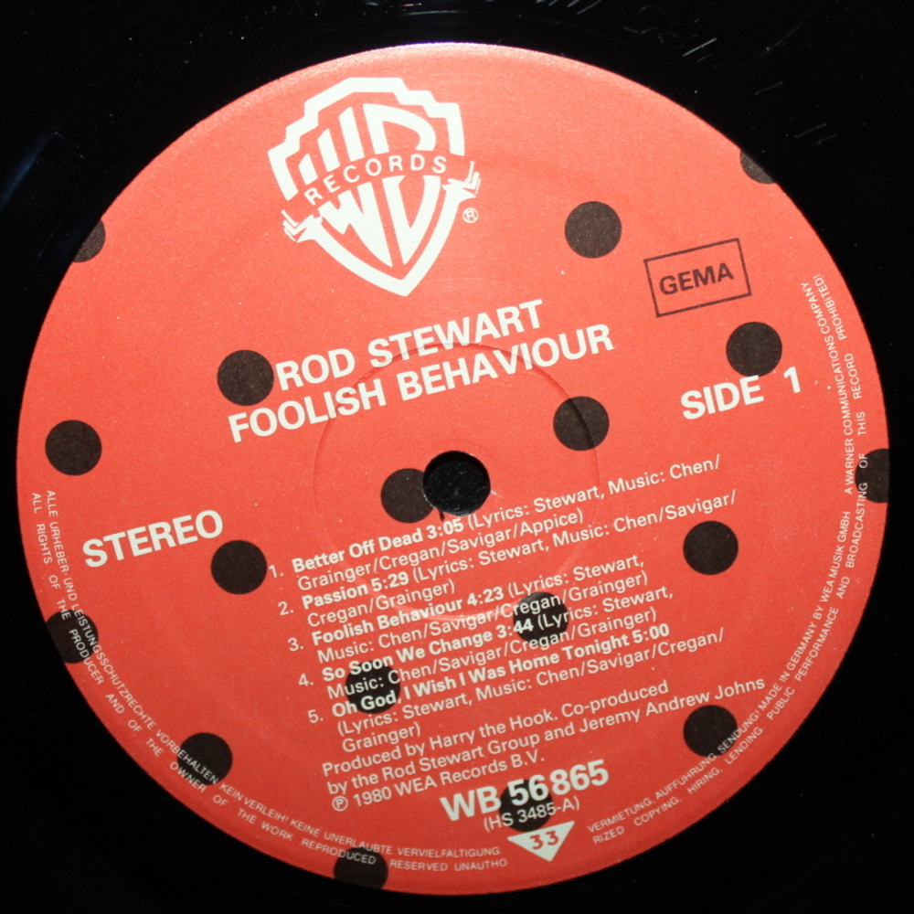 Rod Stewart / Foolish Behaviour (LP)