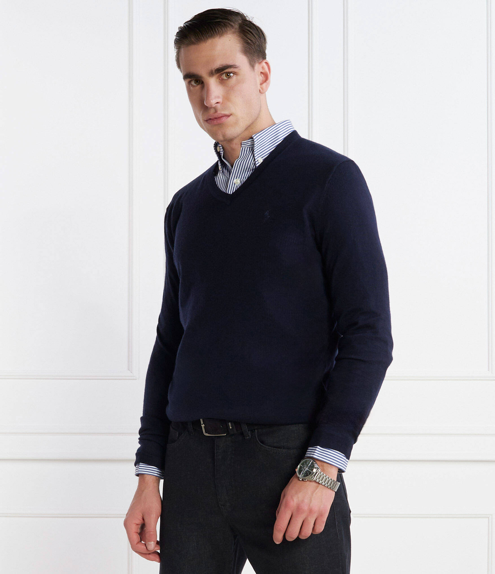 Хлопковый свитер POLO RALPH LAUREN - темно-синий(710876848)