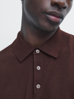 Massimo Dutti Поло из 100% хлопка, бордо