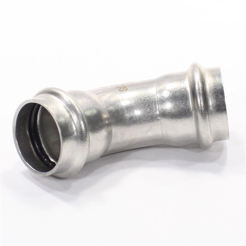 Отвод 45° 28-28, WAAG Heavy Inox, пресс-труба, сталь нержавеющая