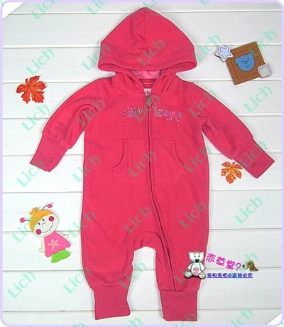 Комбинезон детский на молнии однотонный с надписями