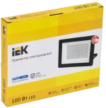 Прожектор СДО 06-100 светодиодный черный IP65 6500 K IEK LPDO601-100-65-K02