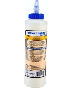 Клей влагостойкий прозрачный для дерева II Transparent Premium Wood Glue 473мл Titebond 1124