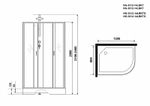 Душевая кабина Niagara Classic 120x80 L NG-3312-14LBKTG с гидромассажем