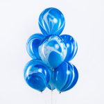 Воздушные шары с гелием и обработкой Многоцветный Blue Синий 12"/30 см