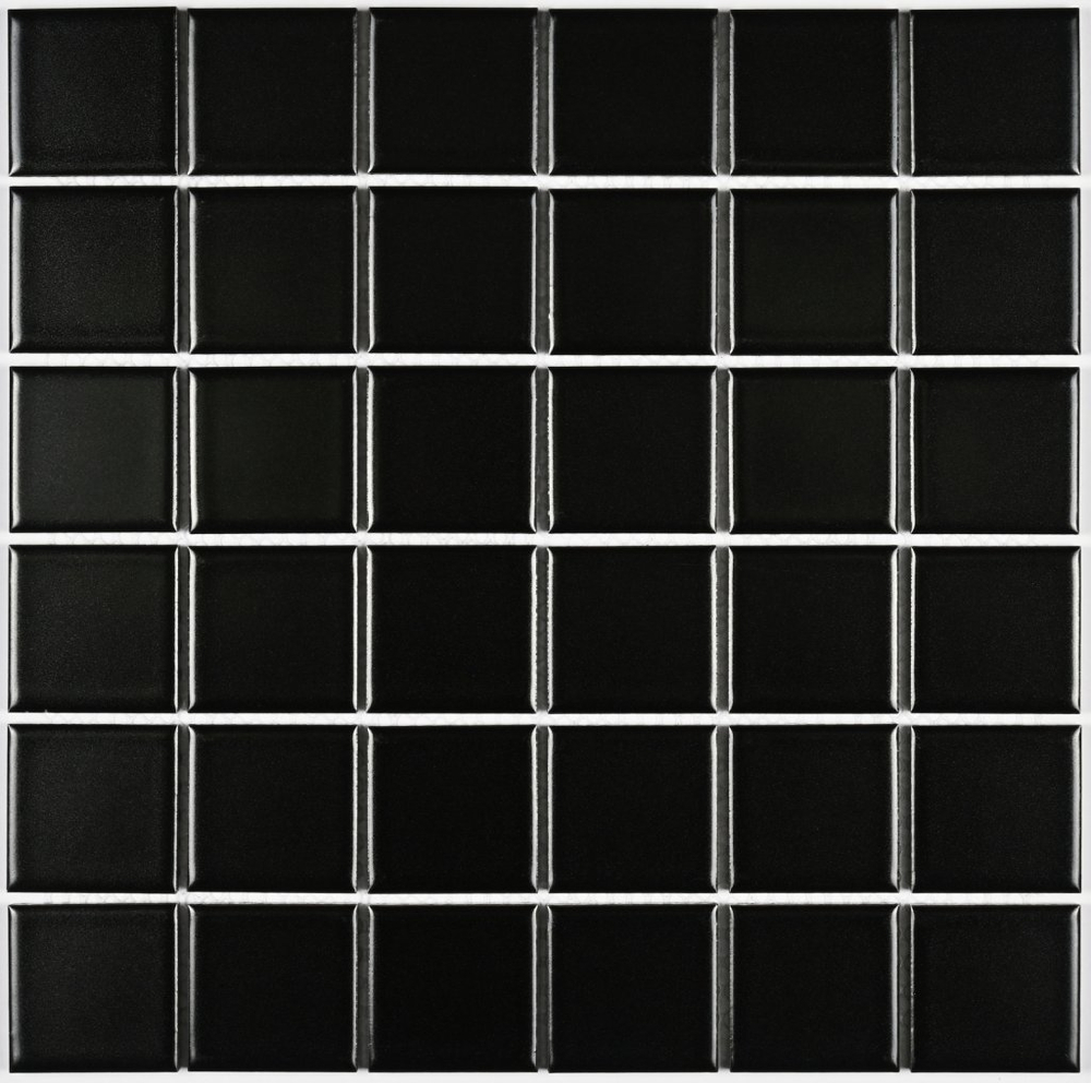 Мозаика из керамогранита Manila Black/Манила черный (48х48) 306х306х6 мм