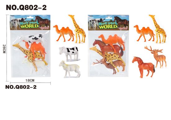 Фигурки "Дикие животные" в пакете, 4 шт