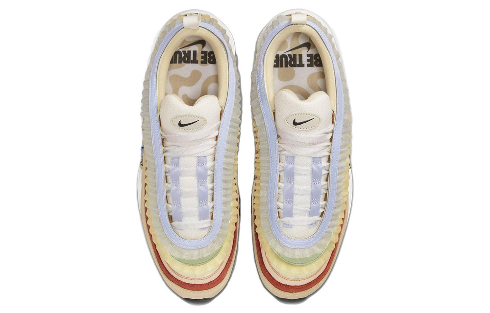 Nike Air Max 97 "Be True" shock-absorbing non-slip low-cut casual shoes for men and women the same yellow