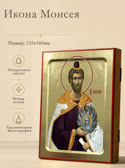 Икона Моисея, пророка на дереве: 125 х 160 (Синопсисъ)