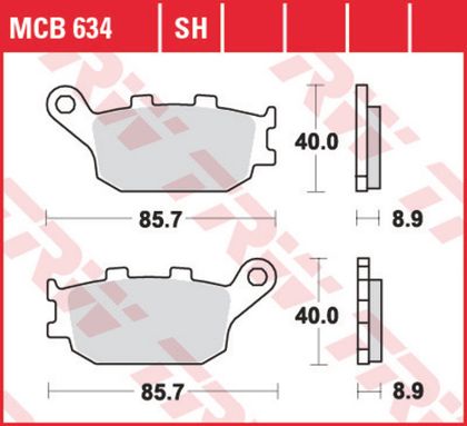 Колодки тормозные дисковые TRW MCB634