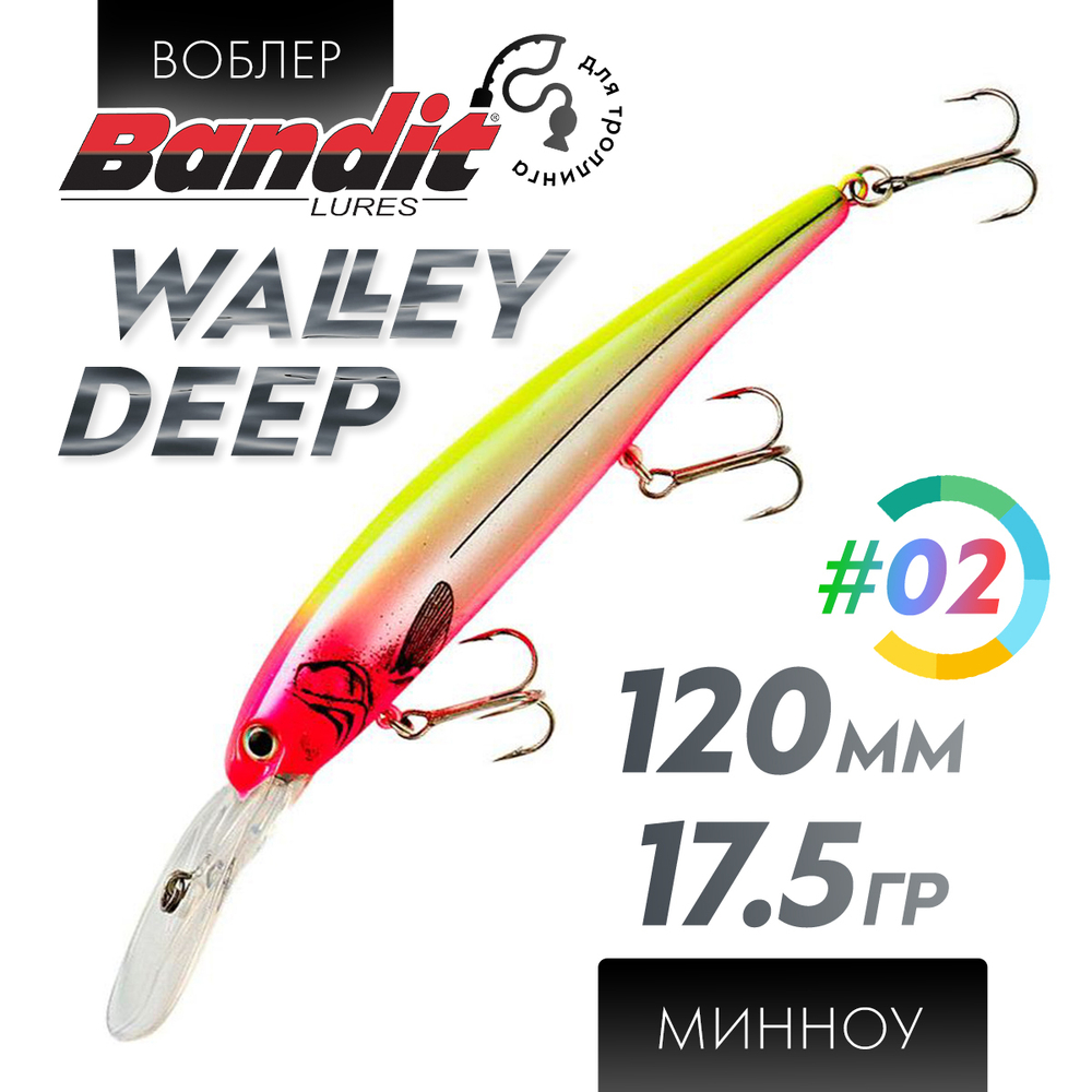 Воблер Bandit Walleye Deep (120мм, 17.5гр)