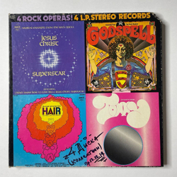 Винтажная виниловая пластинка LP Сборник 4 Operas Rock Jesus Christ Superstar, Tommy, Hair, Godspell (Spain 1975)