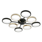 Потолочный светодиодный светильник 50Вт, 1970лм, 4000K, Ra>80, металл/пластик, черный/золото