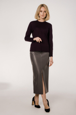 Лонгслив из вискозы в рубчик