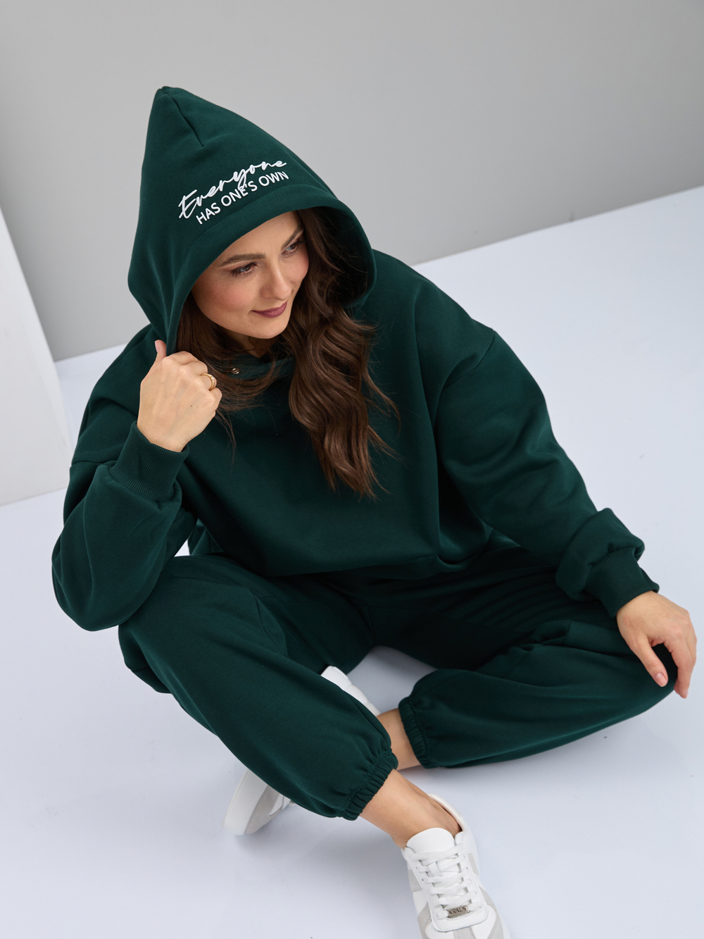 Костюм с брюками КБис-091/бутылочный-п