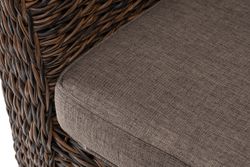 "Капучино" диван из искусственного ротанга (гиацинт) двухместный, цвет коричневый