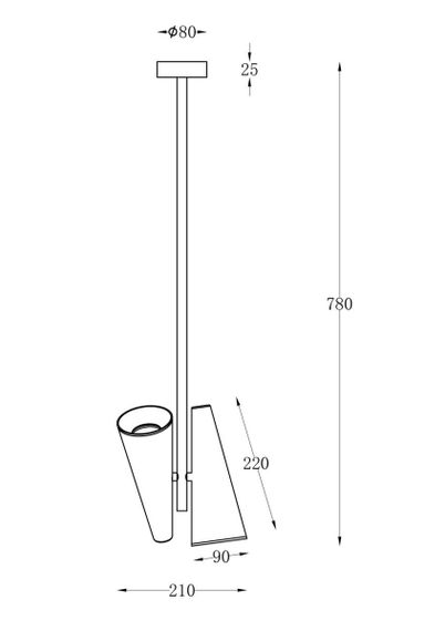 Подвесная люстра Maytoni Giro MOD095PL-02W