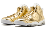 Jordan Air Jordan 6 Retro Pinnacle Metallic Gold Fashion Shock Absorption Support high-top retro Basketball shoes men's Gold