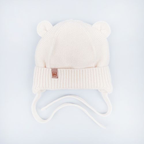 Шапка хлопковая однослойная с ушками на подкладе 