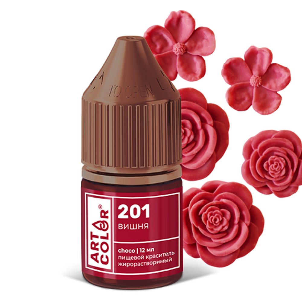 Краситель жирорастворимый гелевый №201 Вишня (Art Color choco) (12мл)