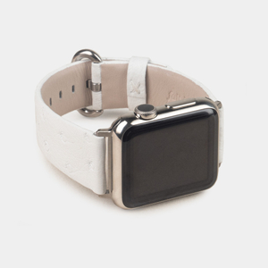 Ремешок для Apple Watch 40/41/42 mm из кожи страуса, белого цвета