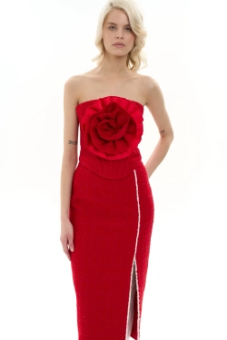 Юбка-миди с разрезом