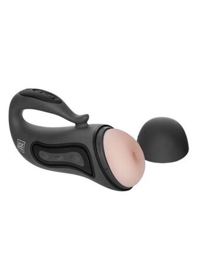 Серый мастурбатор с вибрацией APOLLO ALPHA STROKER (Цвет: серый)