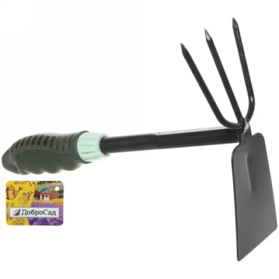 Мотыжка комбинированная рыхлитель/бороздовичек «Эвкалипт» пластиковая ручка ДоброСад