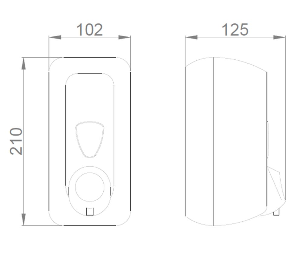 Диспенсер для мыла с кнопкой 500 мл. ABS BLACK 03012.N чёрный