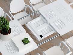 Стол уличный раздвижной Libeccio 160-220х100 см, белый