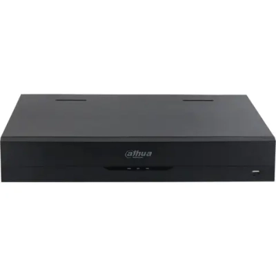 32-канальный IP-видеорегистратор Dahua до 448Мбит/с; 4 SATA III до 20Тбайт; 2 HDMI (8K), 2 VGA; 1 RJ45 1000Мбит/с; audio: 1/1; тревожные вх./вых.: 4/2; видеоаналитика