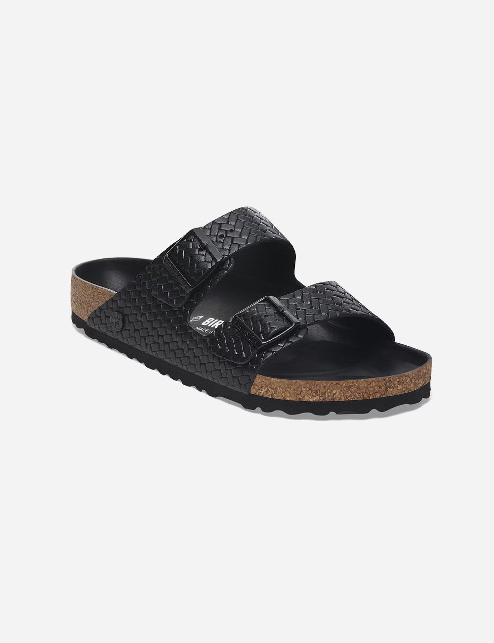 Birkenstock Arizona Rivet Woven Emboss Ecru Sandals "Black"
