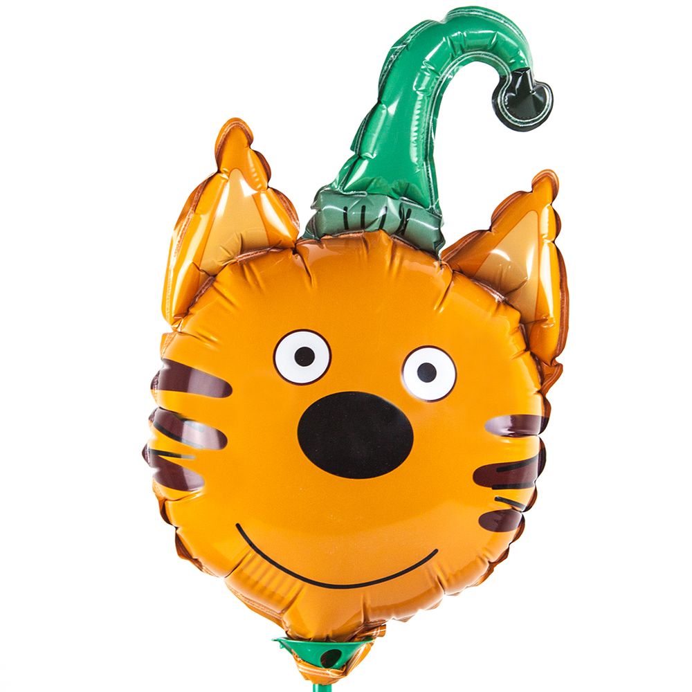 Шар с клапаном (12''/30 см) Мини-фигура, Голова, Три Кота, Компот 1 шт.