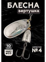 Блесна вертушка на щуку и окуня летняя Blue Fox №4, цвет #03