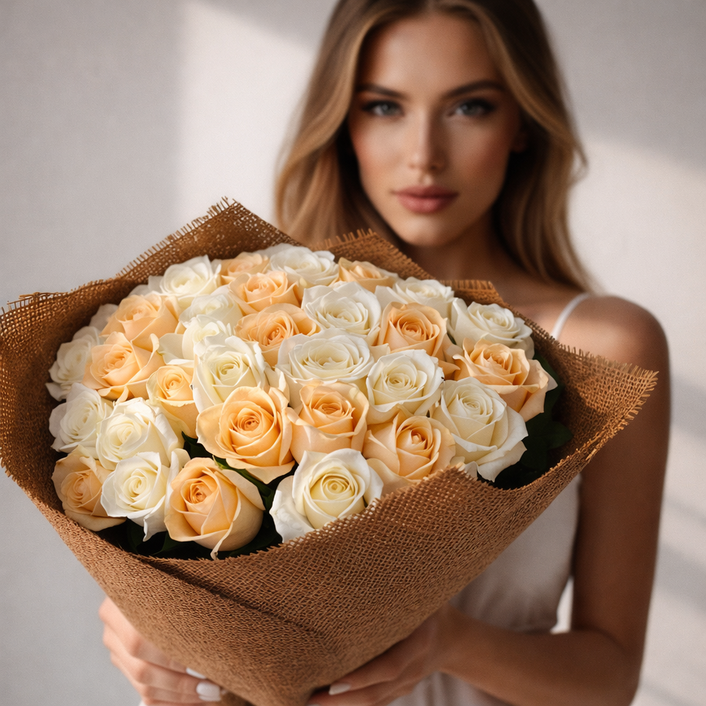 Композиция из роз "Meeting with you"