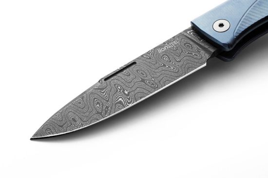 Складной нож Lion Steel "Thrill" L/TL D BL c клинком из стали Stainless Damascus (Chad Nichols, USA) рукоять титан