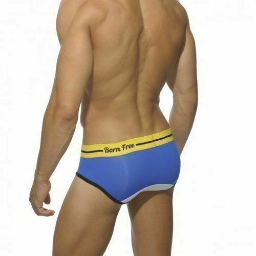 Мужские трусы брифы ADDICTED Blocking Color Brief White-Blue