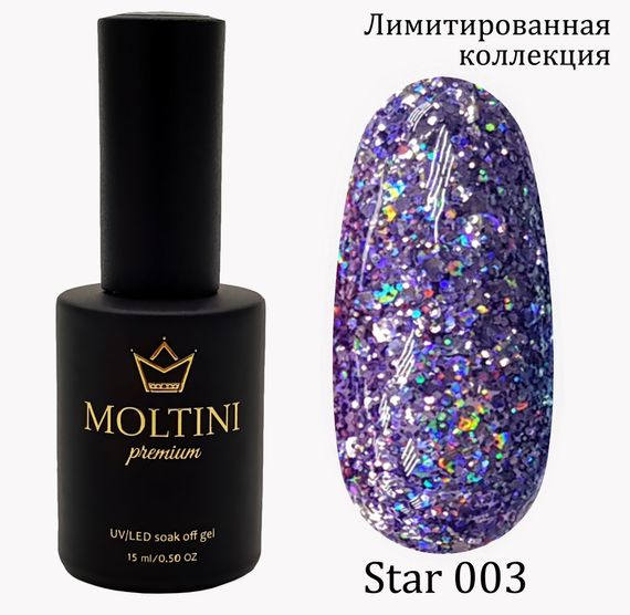 Гель-лак Moltini Premium STAR 003, 15 ml