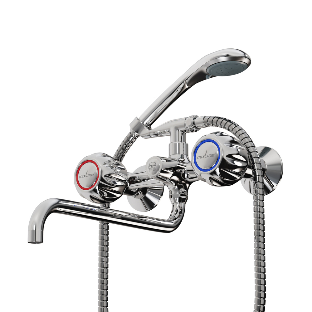 Смеситель для ванны и раковины 1/2 кер.MIXLINE  ML02-02