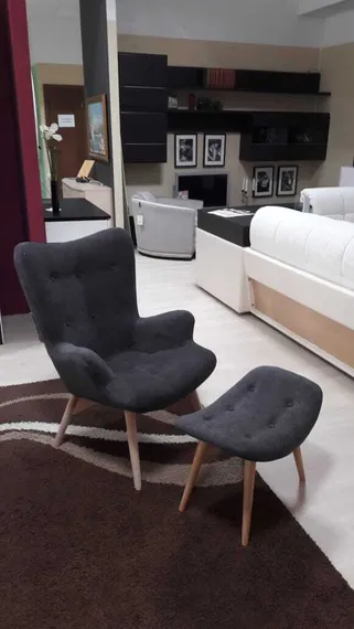 Кресло Contour темно-серое