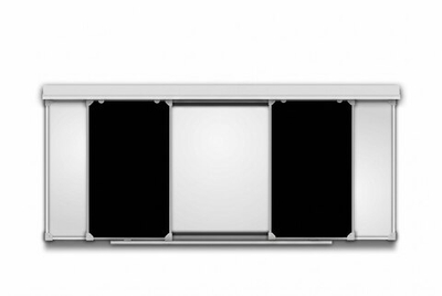 Рельсовая система 3600х1200(1750х1200) комби (боковые: черный, центр: маркер)