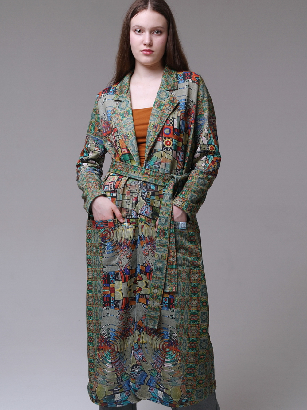 Удлинённый жакет "Витражи"