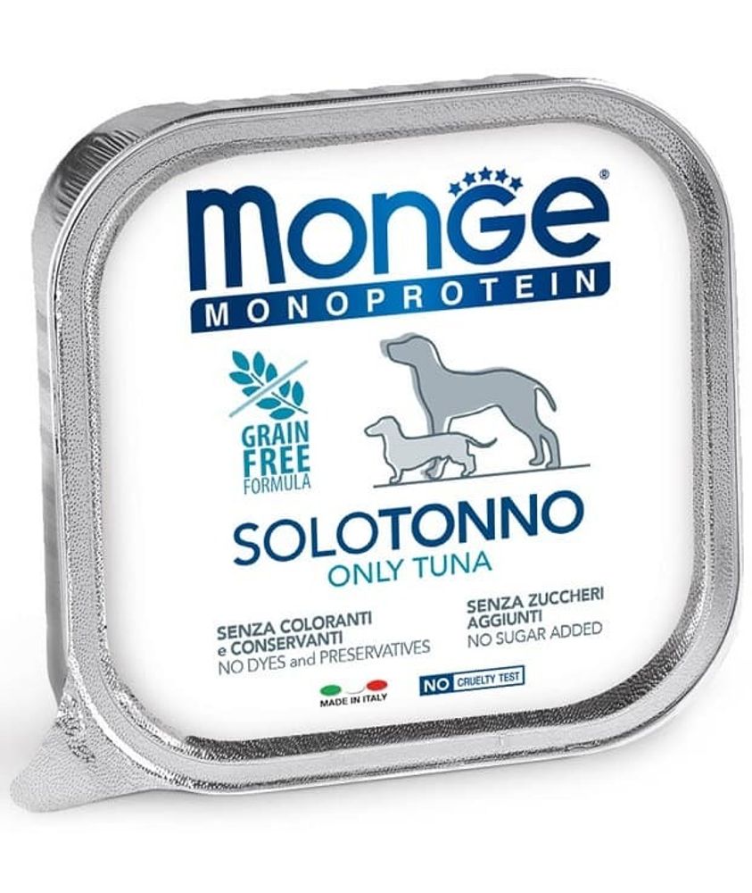 Monge Dog Monoprotein Solo B&amp;S консервы для собак паштет из тунца 150г