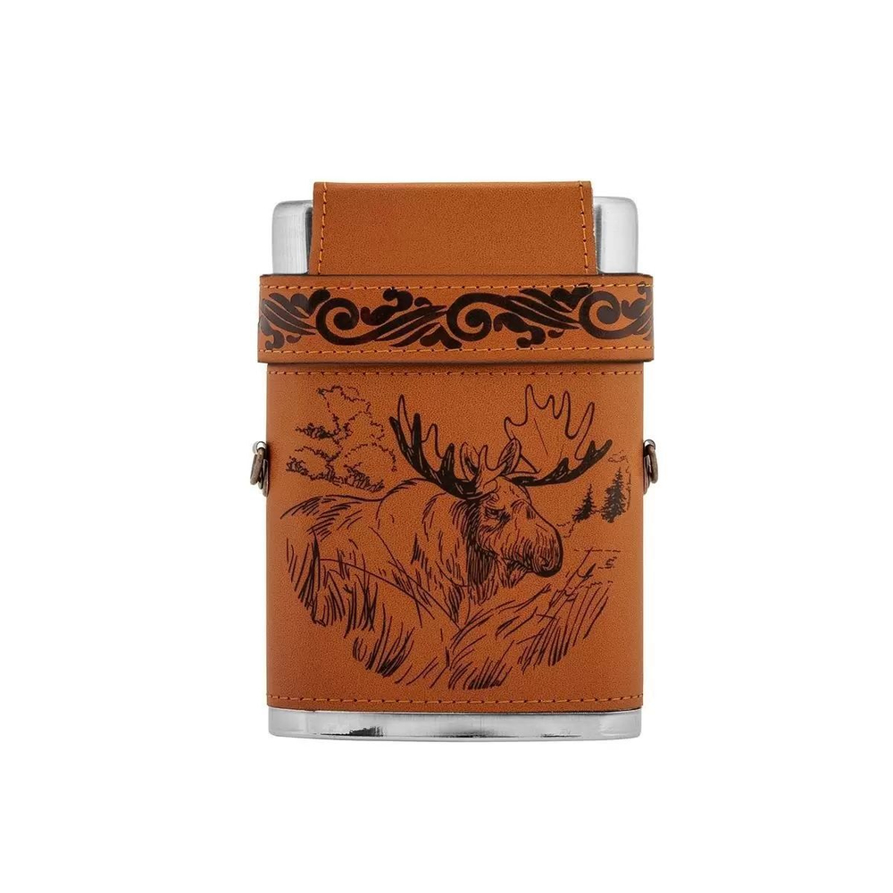 Фляжка Guotai Лось (фляжка 240мл + 3 стопки + ремешок) (PBP-8)