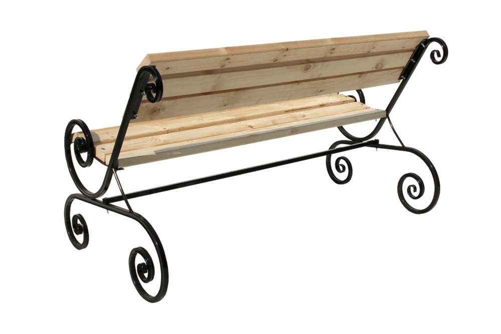 Лавочка садовая Garden Story Завиток 1,5м 1уп(доски + стойки)