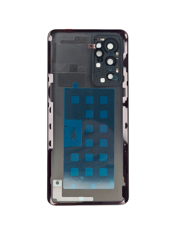 Задняя крышка для OnePlus 9RT серебристая (Hacker Silver) со стеклом камеры