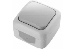 Выключатель VIKO Palmiye 1-клавишный накладной серый 04430