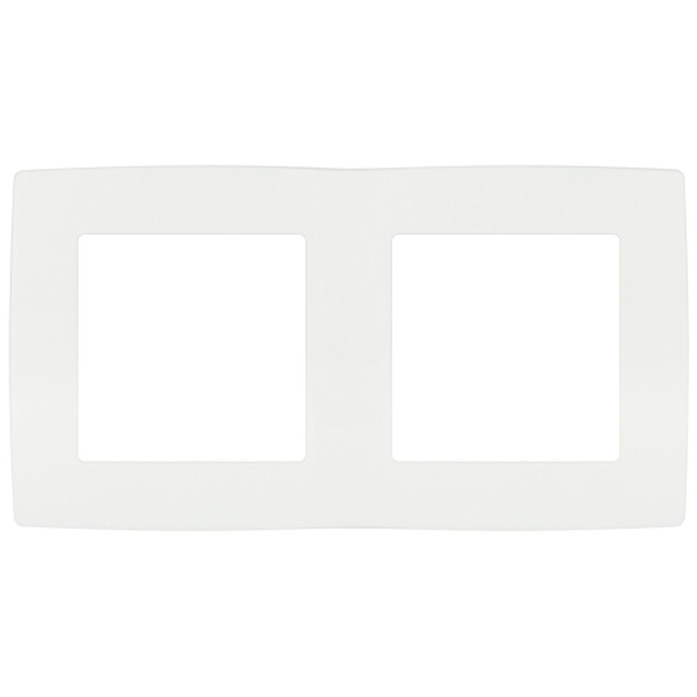 Рамка для розеток и выключателей ЭРА Серия 12 12-5002-01М на 2 поста, белый матовый